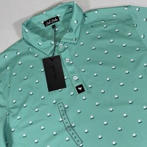 NWT Bad Birdie Aim‎ Point Dusty Jade Core Golf Pique Polo Mens XL Short Sleeve